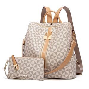 Brand New Leather Anti -Theft Backpack & Purse Set